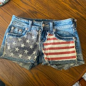 Miss Me American Flag Shorts